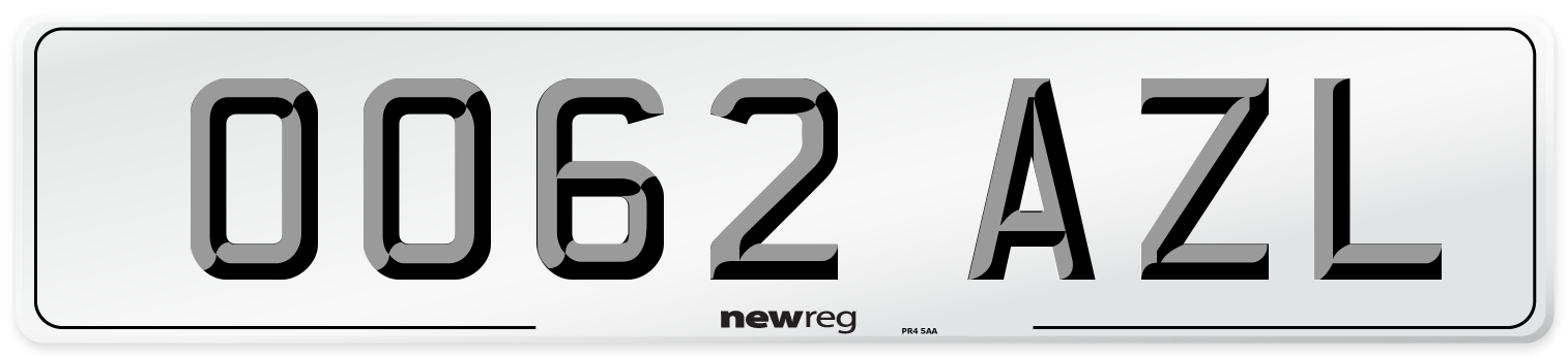 OO62 AZL Number Plate from New Reg